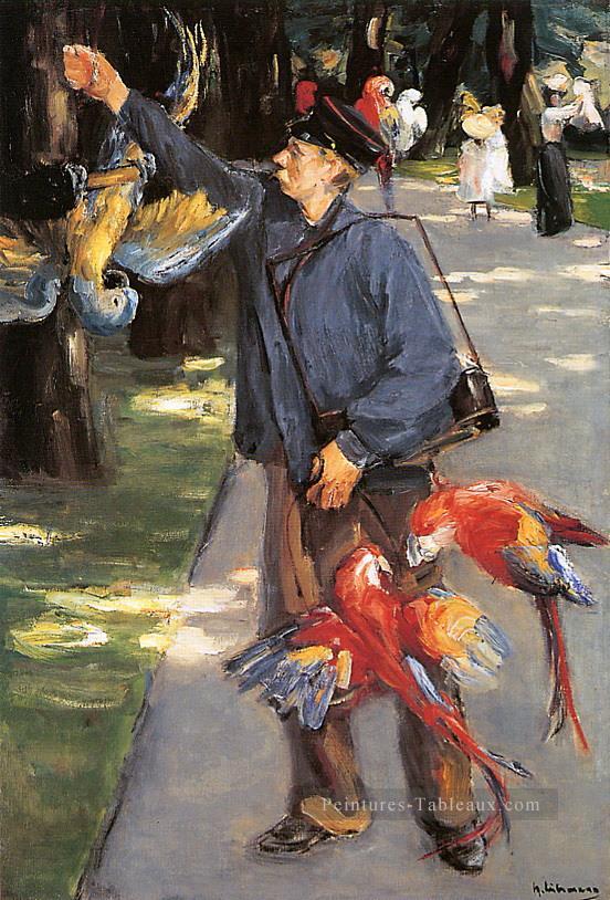 gardien de perroquet dans Artis 1902 Max Liebermann impressionnisme allemand Peintures à l'huile